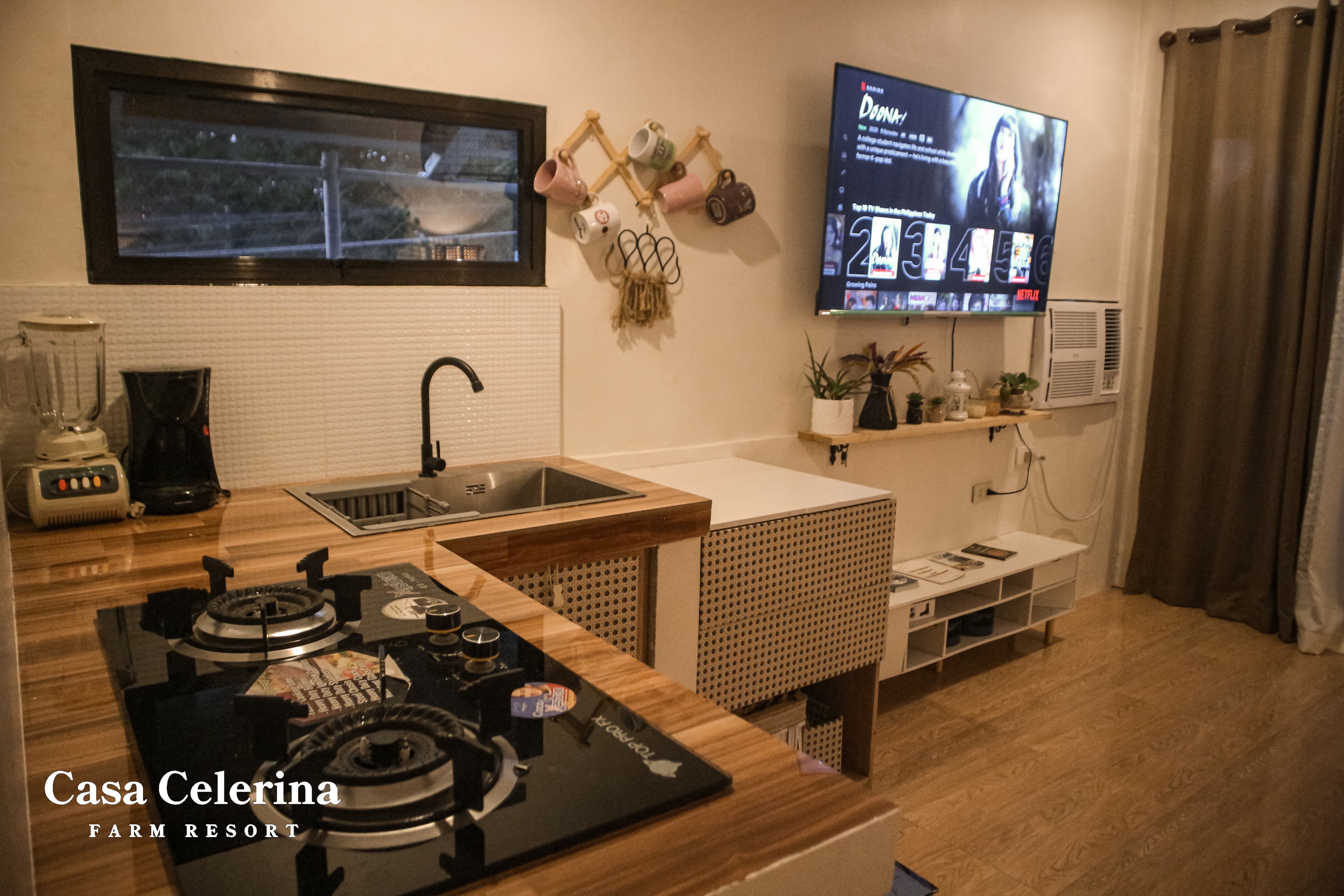 Warm interior details at Casa Celerina